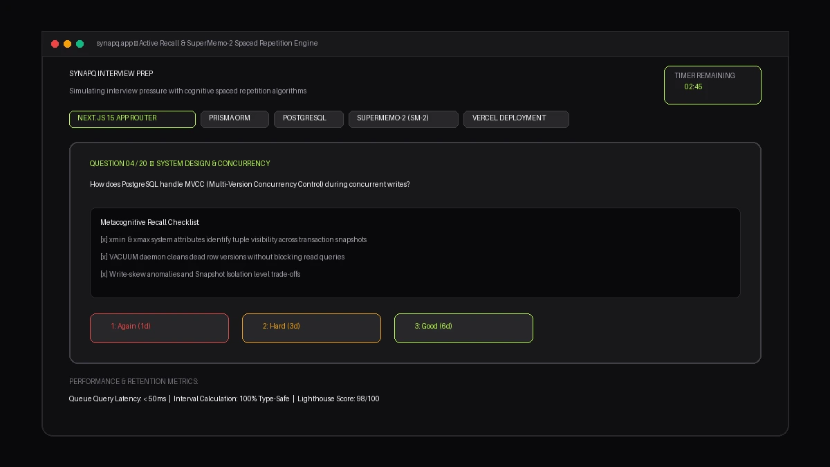 SynapQ Interface & Architecture Mockup